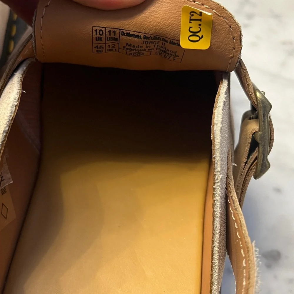 Dr Martens Jorge II Parchment Beige Suede Sandals Size 11 Mens or 12 Woman’s NIB